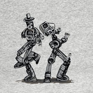 Dancing Robots 1 steampunk artwork T-Shirt